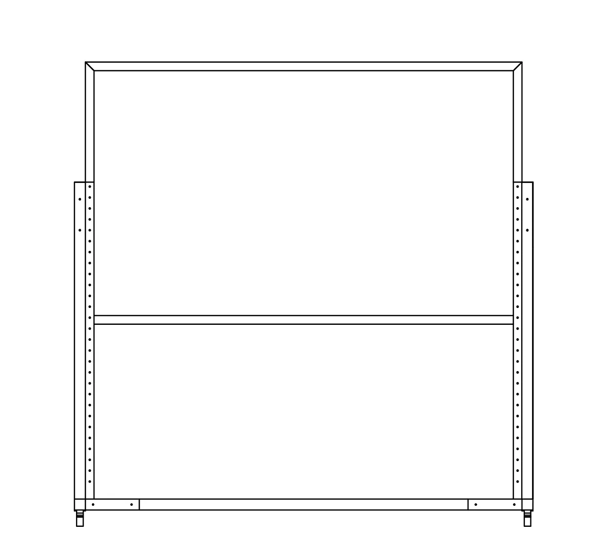 Imagen frontal del plano de una lightboard
