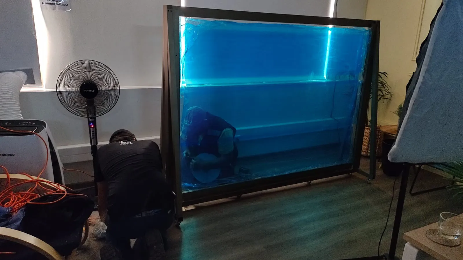 Lightboard empaquetada en el lugar de entrega